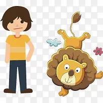 卡通小人和动物剪影-空若网 卡通小人和动物剪影-空若网