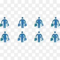 扁平人物购物图标图-空若网 扁平人物购物图标图-空若网