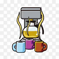 手绘咖啡机-空若网 手绘咖啡机-空若网