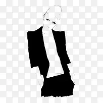 时装设计感女孩插画-空若网 时装设计感女孩插画-空若网