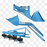 蓝色挖掘机-空若网 蓝色挖掘机-空若网