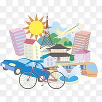 卡通建筑-空若网 卡通建筑-空若网