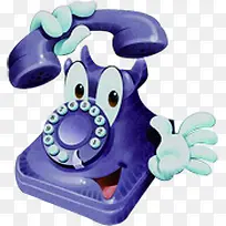 紫色手绘电话小人卡通造型-空若网 紫色手绘电话小人卡通造型-空若网