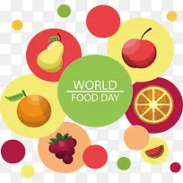 彩色波点水果海报-空若网 彩色波点水果海报-空若网