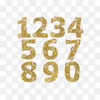 矢量金色数字艺术字-空若网 矢量金色数字艺术字-空若网