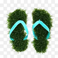 创意长草的拖鞋-空若网 创意长草的拖鞋-空若网