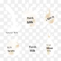 飞溅牛奶标签矢量素材-空若网 飞溅牛奶标签矢量素材-空若网