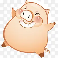 矢量卡通可爱快乐小猪-空若网 矢量卡通可爱快乐小猪-空若网