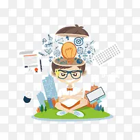 H5宣传扁平化素材背景-空若网 H5宣传扁平化素材背景-空若网