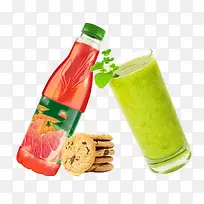 营养果汁和巧克力夹心饼干素材-空若网 营养果汁和巧克力夹心饼干素材-空若网