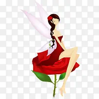 手绘可爱花仙子造型-空若网 手绘可爱花仙子造型-空若网