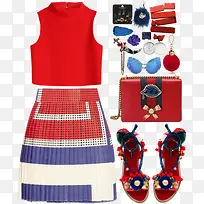 红色上衣和半身裙-空若网 红色上衣和半身裙-空若网