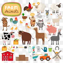 房屋和彩色卡通动物-空若网 房屋和彩色卡通动物-空若网