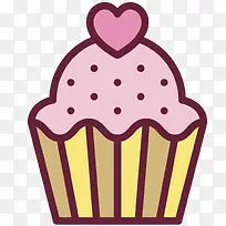 纸杯蛋糕矢量图-空若网 纸杯蛋糕矢量图-空若网