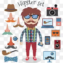 矢量手绘卡通大叔-空若网 矢量手绘卡通大叔-空若网