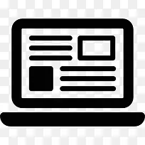 笔记本电脑上的文本图标-空若网 笔记本电脑上的文本图标-空若网