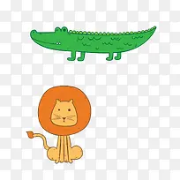 卡通野生动物矢量图-空若网 卡通野生动物矢量图-空若网