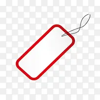 标签红色边框长方形图标-空若网 标签红色边框长方形图标-空若网