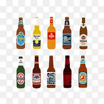 扁平化啤酒瓶-空若网 扁平化啤酒瓶-空若网