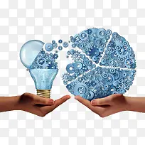 手托灯泡-空若网 手托灯泡-空若网