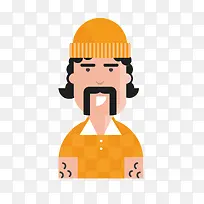 橙色带帽子男士-空若网 橙色带帽子男士-空若网