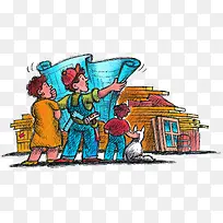 建筑工人插画-空若网 建筑工人插画-空若网
