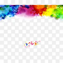 矢量炫酷五彩装饰墨迹边框素材-空若网 矢量炫酷五彩装饰墨迹边框素材-空若网