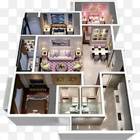 扁平化室内图-空若网 扁平化室内图-空若网