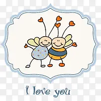 矢量蜜蜂小情侣-空若网 矢量蜜蜂小情侣-空若网