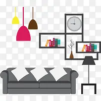 矢量创意时尚客厅-空若网 矢量创意时尚客厅-空若网