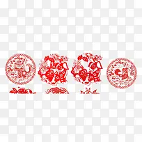 狗年剪纸免抠下载-空若网 狗年剪纸免抠下载-空若网