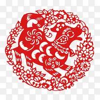 狗年剪纸下载-空若网 狗年剪纸下载-空若网