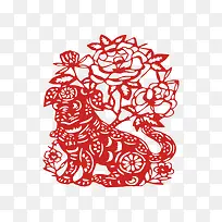 狗年剪纸艺术-空若网 狗年剪纸艺术-空若网