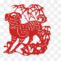 狗年矢量图剪纸-空若网 狗年矢量图剪纸-空若网