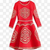 红色大花裙子-空若网 红色大花裙子-空若网