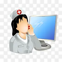 灰色护士通话电脑-空若网 灰色护士通话电脑-空若网