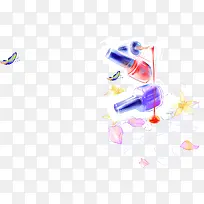 彩色手绘指甲油设计-空若网 彩色手绘指甲油设计-空若网