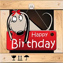 矢量卡通生日贺卡-空若网 矢量卡通生日贺卡-空若网