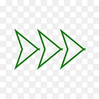 手绘卡通绿色三角箭头-空若网 手绘卡通绿色三角箭头-空若网