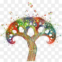 彩色卡通树-空若网 彩色卡通树-空若网
