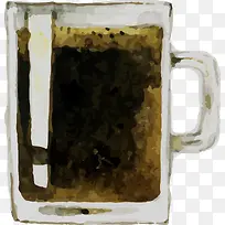 手绘水墨咖啡元素-空若网 手绘水墨咖啡元素-空若网