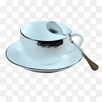 白瓷咖啡杯碟-空若网 白瓷咖啡杯碟-空若网
