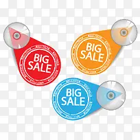 彩色个性销售标牌矢量素材-空若网 彩色个性销售标牌矢量素材-空若网