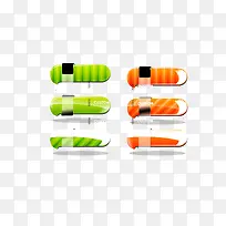 唯美彩色翻页按钮-空若网 唯美彩色翻页按钮-空若网