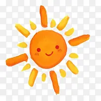 一个手绘的橙色太阳-空若网 一个手绘的橙色太阳-空若网
