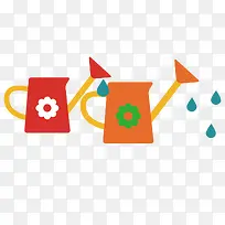 扁平化洒水壶矢量素材-空若网 扁平化洒水壶矢量素材-空若网