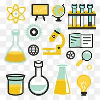 实验室扁平化风格矢量素材-空若网 实验室扁平化风格矢量素材-空若网