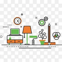 矢量扁平化设计素材-空若网 矢量扁平化设计素材-空若网