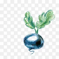 手绘矢量蓝色萝卜-空若网 手绘矢量蓝色萝卜-空若网