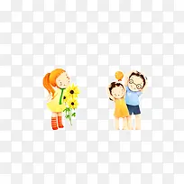 卡通手绘人物学生素材-空若网 卡通手绘人物学生素材-空若网